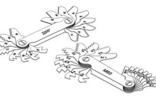 Щуп для измерения шага резьбы