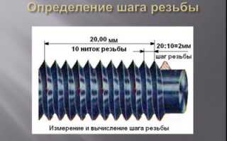Какой шаг резьбы у болта м6?