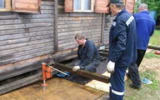 Как поднять сарай домкратом своими руками?