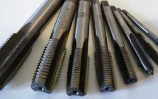 Маркировка метчиков для нарезания резьбы